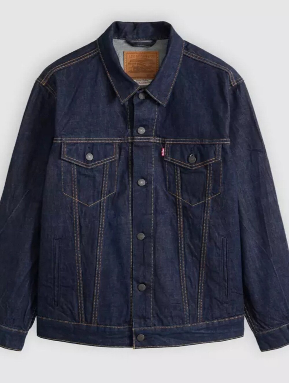 Levi's Relaxed Fit Trucker JacketSize Medium, Dark Blue.